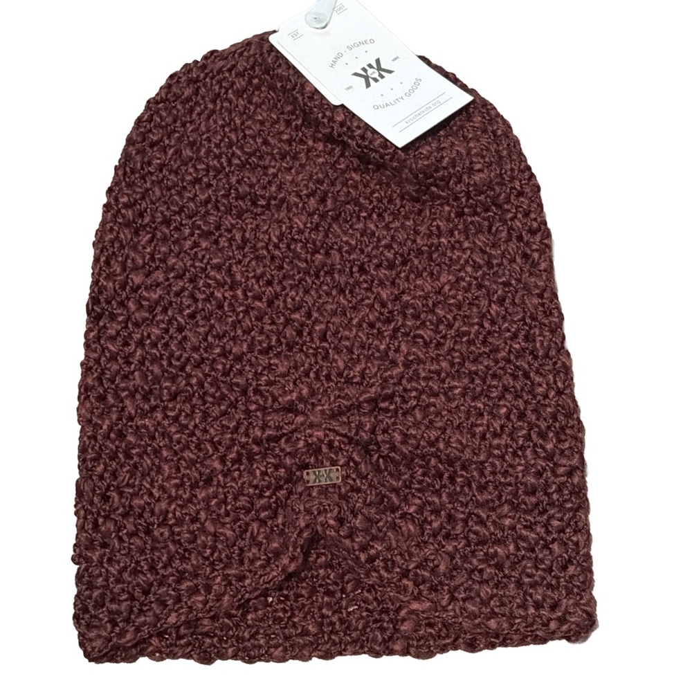 NWT Krochet Kids Uganda Cozy Slouchy Knit Beanie - Mulberry, Adult One Size